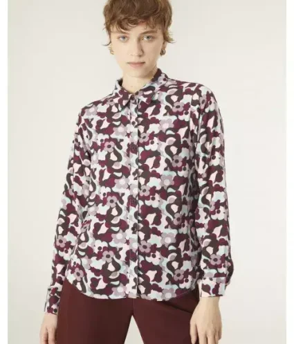 Camisa de manga larga con estampado floral psicodélico