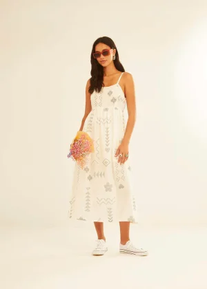 Vestido midi formas geométricas