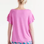 Camiseta volantes rosa