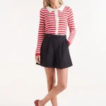 Short botones negro