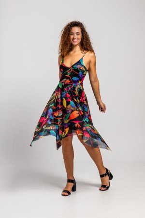 Vestido midi tul asimétrico "Camaleónica"