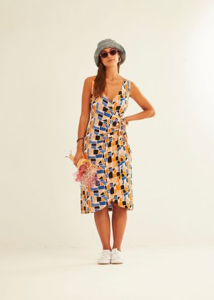 Vestido corto Blue Mosaic