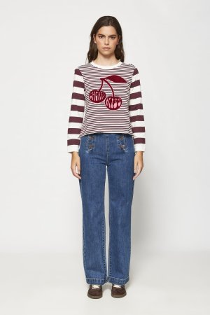 Vaquero cropped azul