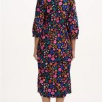 Vestido midi flores y setas