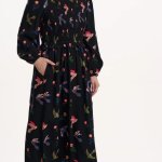 Vestido midi pájaros