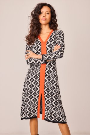 Vestido punto musgo flor