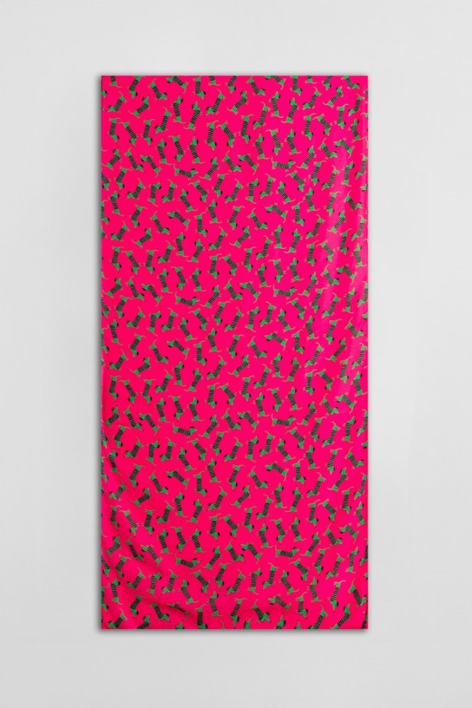 Pañuelo 90x180 cm perros verdes
