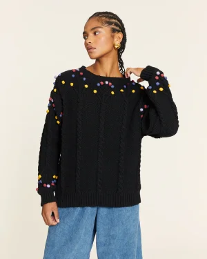 Jersey trenzado con pompones