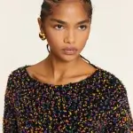 Jersey mini pompones negro