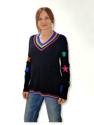 Jersey negro estrellas de colores