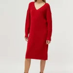 Vestido rojo de punto