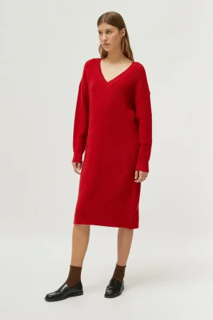 Vestido rojo de punto