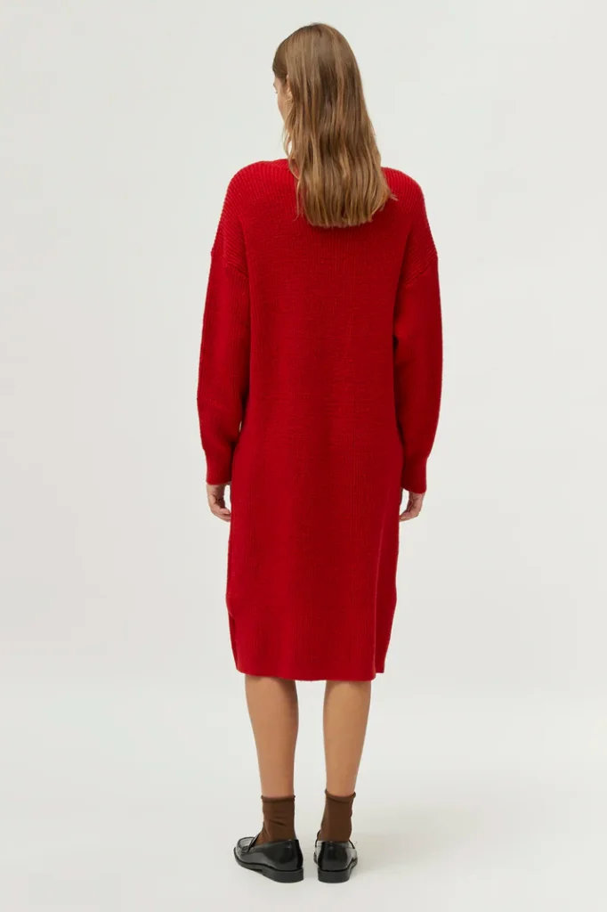 Vestido rojo de punto