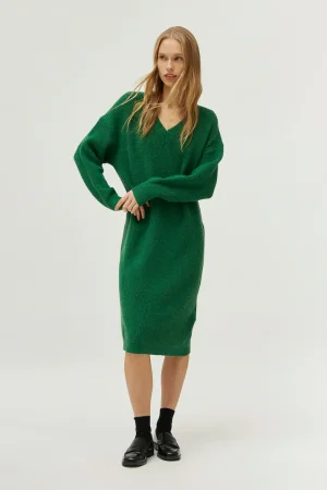 Vestido verde de punto