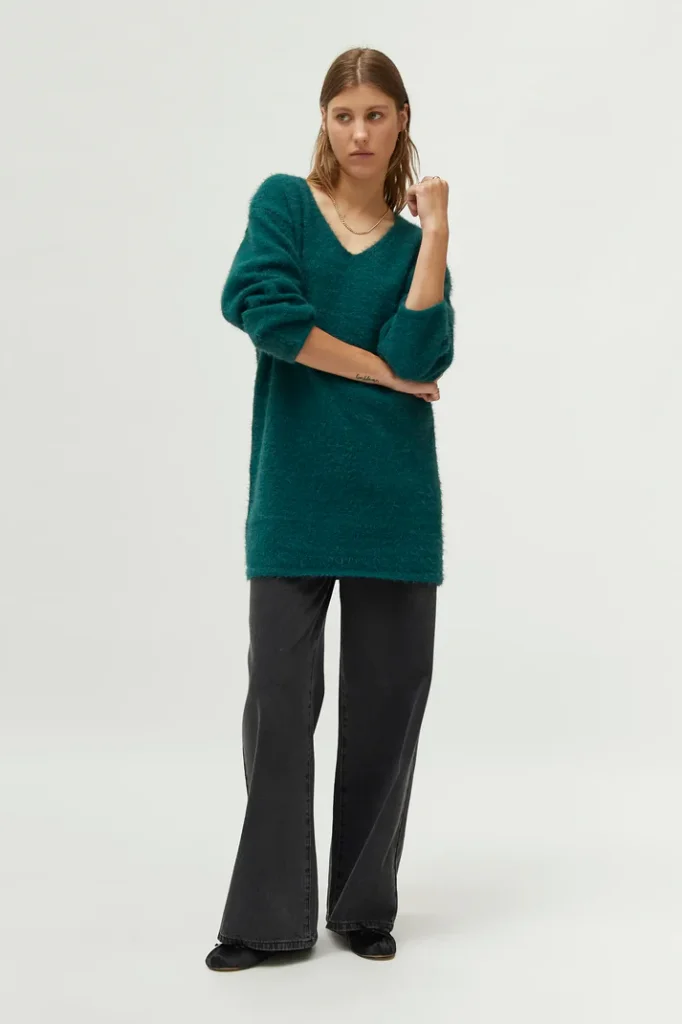 Jersey largo pelo verde