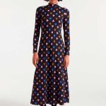 Vestido midi negro corazones