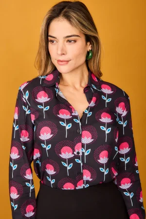 Camisa flor rosa