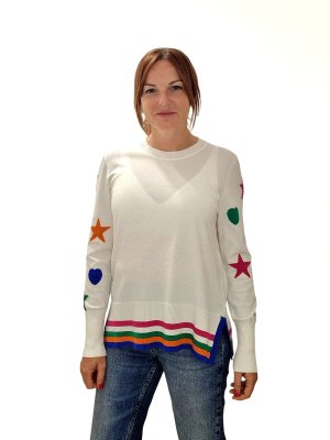 Jersey blanco estrellas de colores