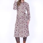 Vestido cuadros tonos marrones