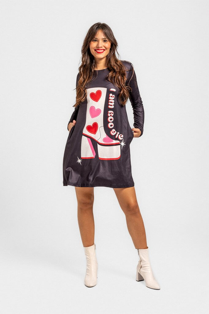 Vestido bota tacón