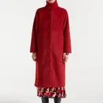 Abrigo largo rojo