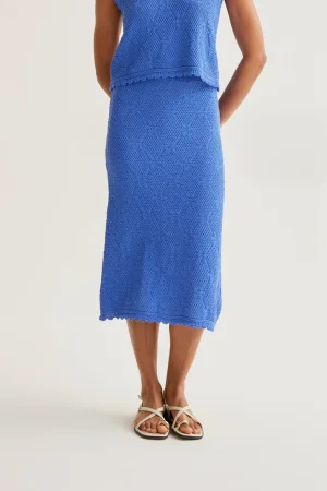 Falda punto verano blue