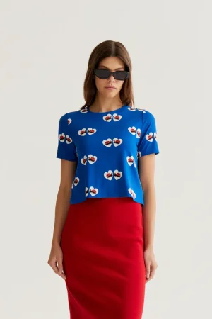 Camiseta blue con estampado de coccinella
