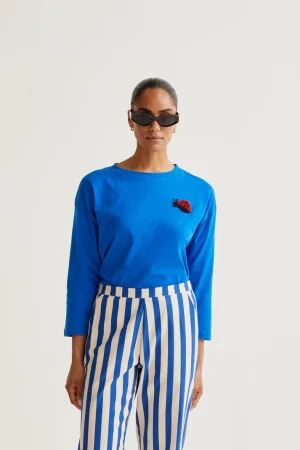 Camiseta manga larga bordada