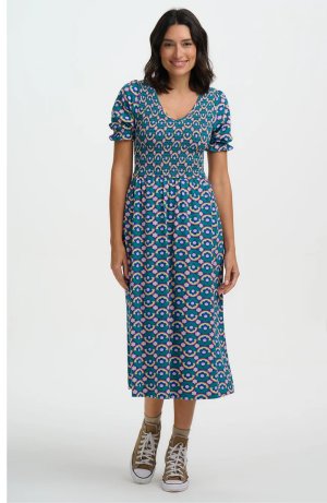 Vestido nido de abeja arco iris