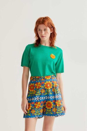 Top punto verde naranja