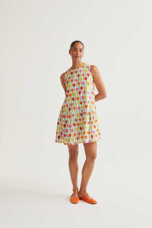 Vestido corto tulipán