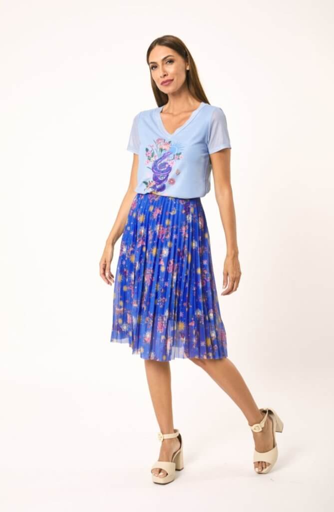 falda tul azul fantasía