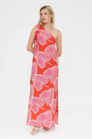 Vestido estampado palmito