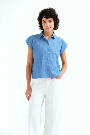Camisa algodón chambray