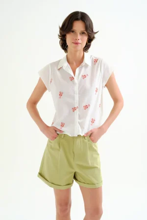 Camisa langosta bordada