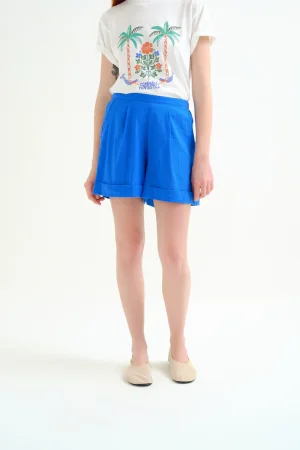 Shorts algodón azul