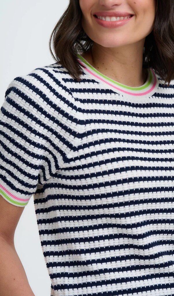 Jersey rayas azul marino y blanco