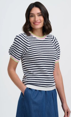 Jersey rayas azul marino y blanco