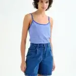 Top punto rayas azul y blanco