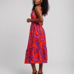 Vestido midi tirantes tigres