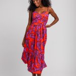 Vestido midi tirantes tigres