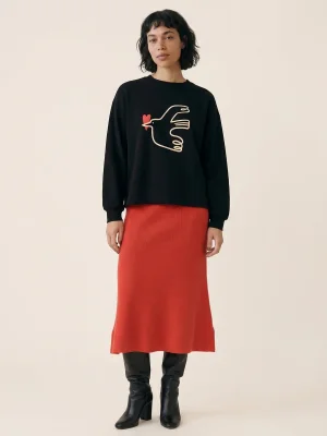 Sudadera negra paloma Sudadera negra paloma