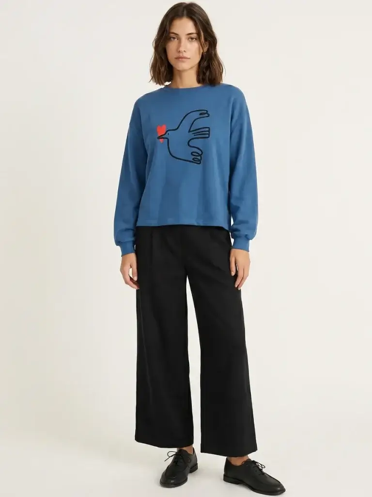 Sudadera paloma azul