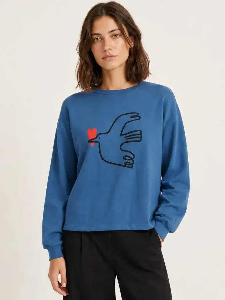 Sudadera paloma azul