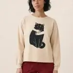 Camiseta gato negro