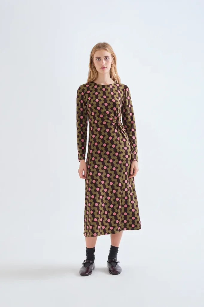 Vestido círculos rosas