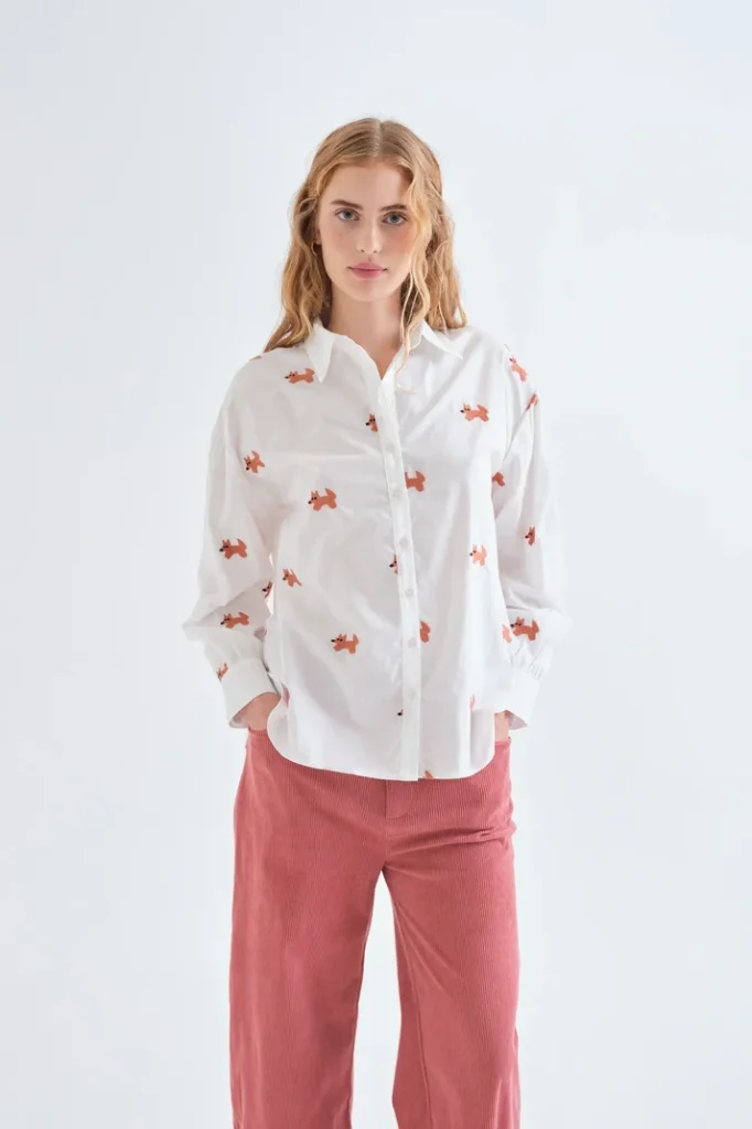 Camisa zorritos bordados