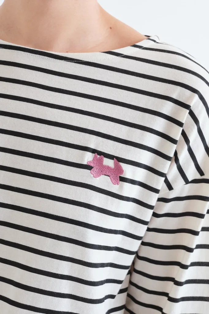 Camiseta rayas negra