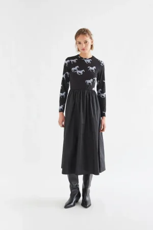 Vestido midi bicolor Horse