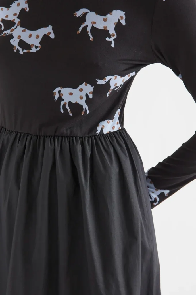 Vestido midi bicolor Horse